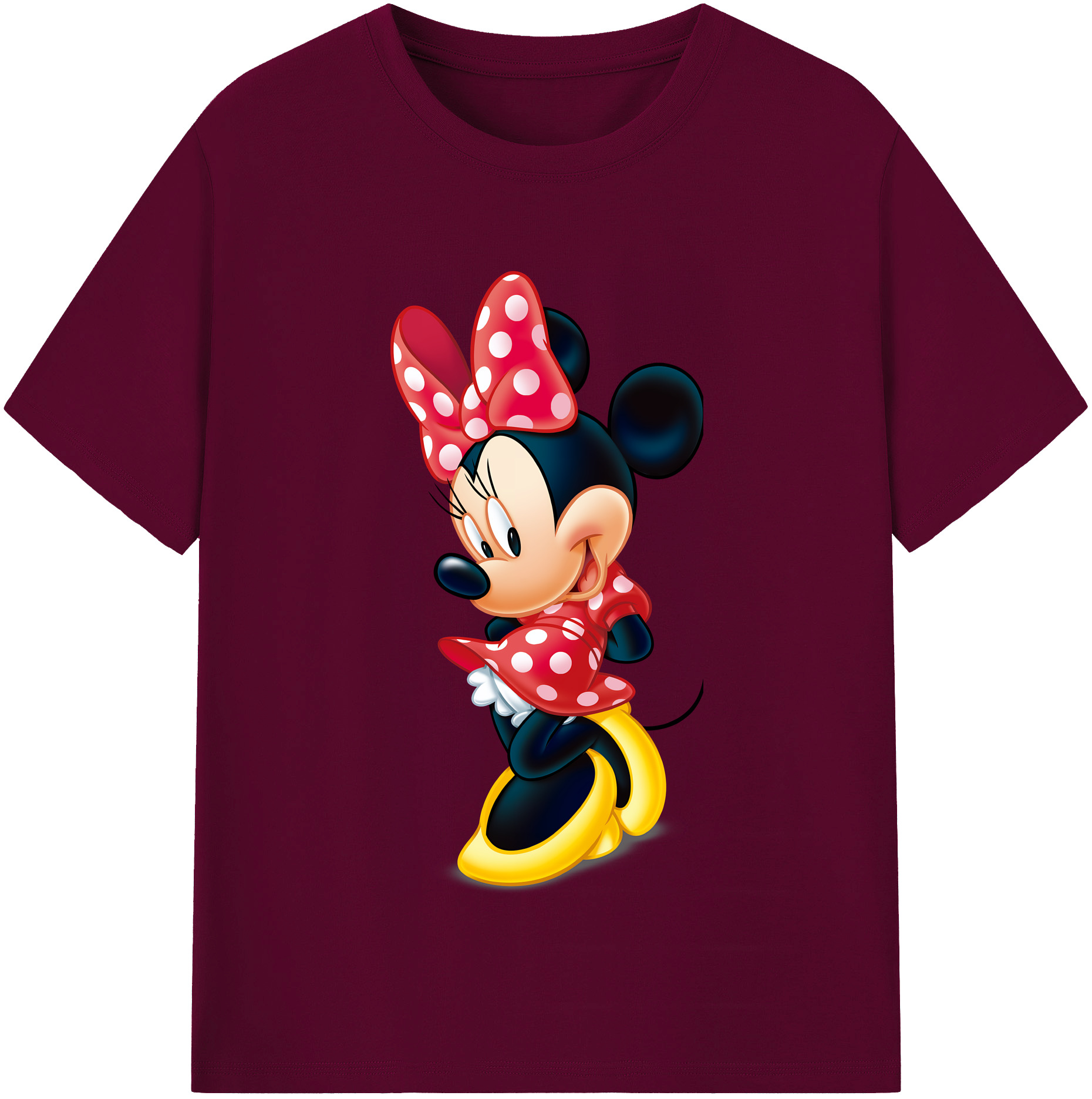 （画像用） ミッキーマウス Mickey Mouse レディースカジュアルプリントTシャツ（綿100％）